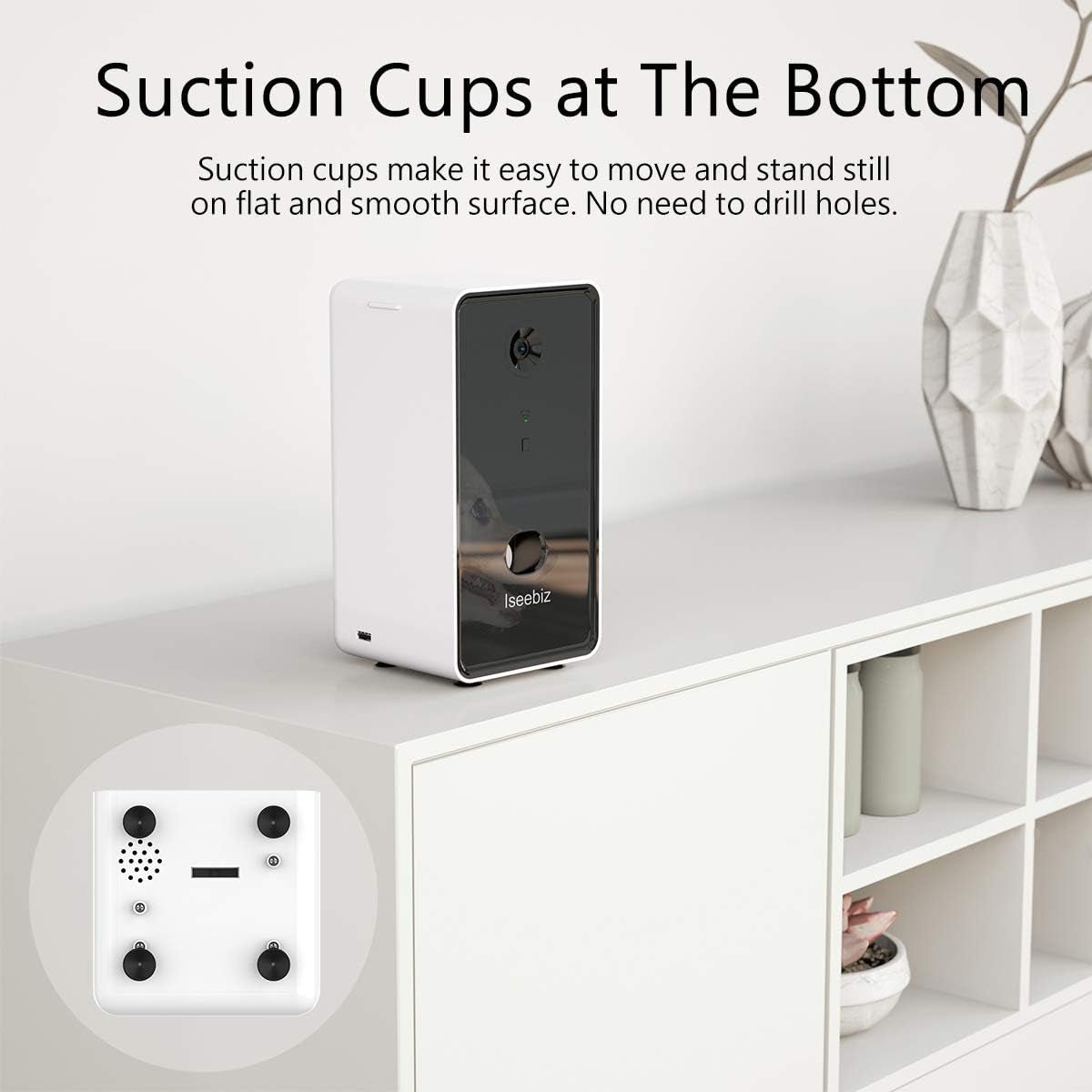 Pet Camera Treat Dispenser, 2 Way Audio Talk Listen, 5G Wifi, 1080P Night Vision Cat Dog Cam, App Control Tossing, Multi Devices Login, Compatible with Alexa, Play with Your Dogs and Cats