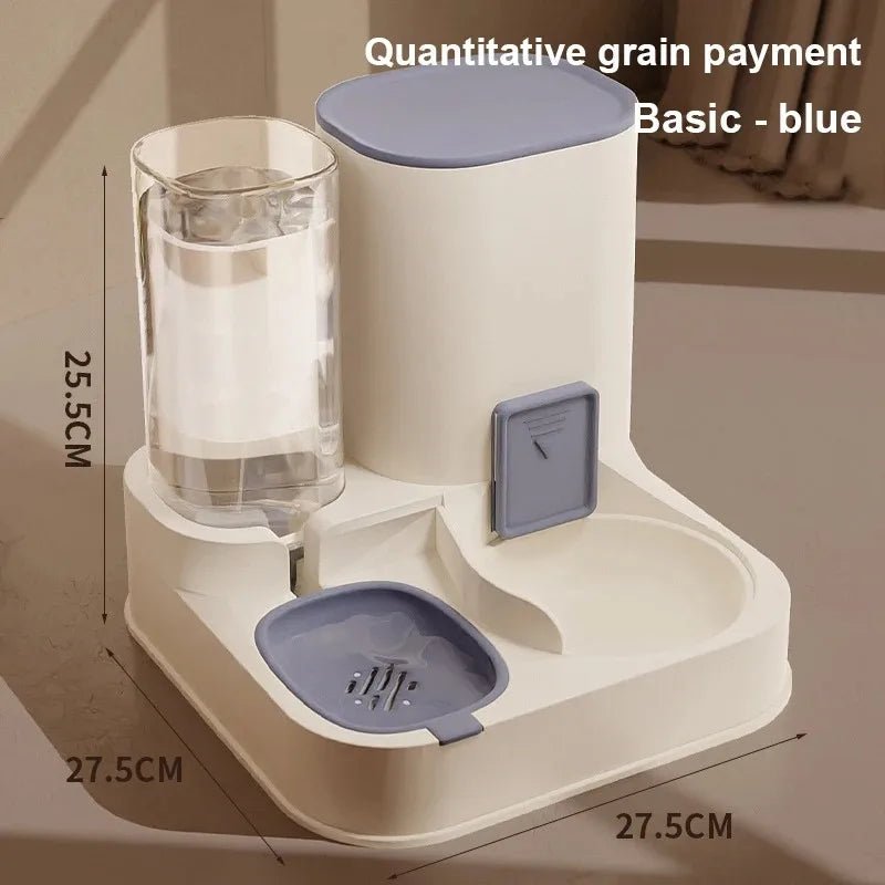 Cat Feeder with Water Dispenser – Automatic Feeding System, 2-in-1 Food & Water Bowl